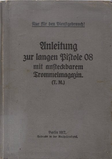 Cover of 1917 LP08 instruction manual