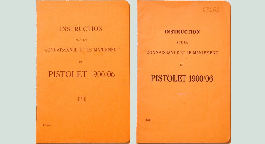 M1906 Swiss Ord. French language Luger manual